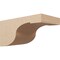 Ekena Millwork 12"W x 24"D x 12"H Wide Del Monte Rough Cedar Woodgrain TimberThane Corbel, Primed Tan CORUR12X24X12DELRCPR - alternate 1